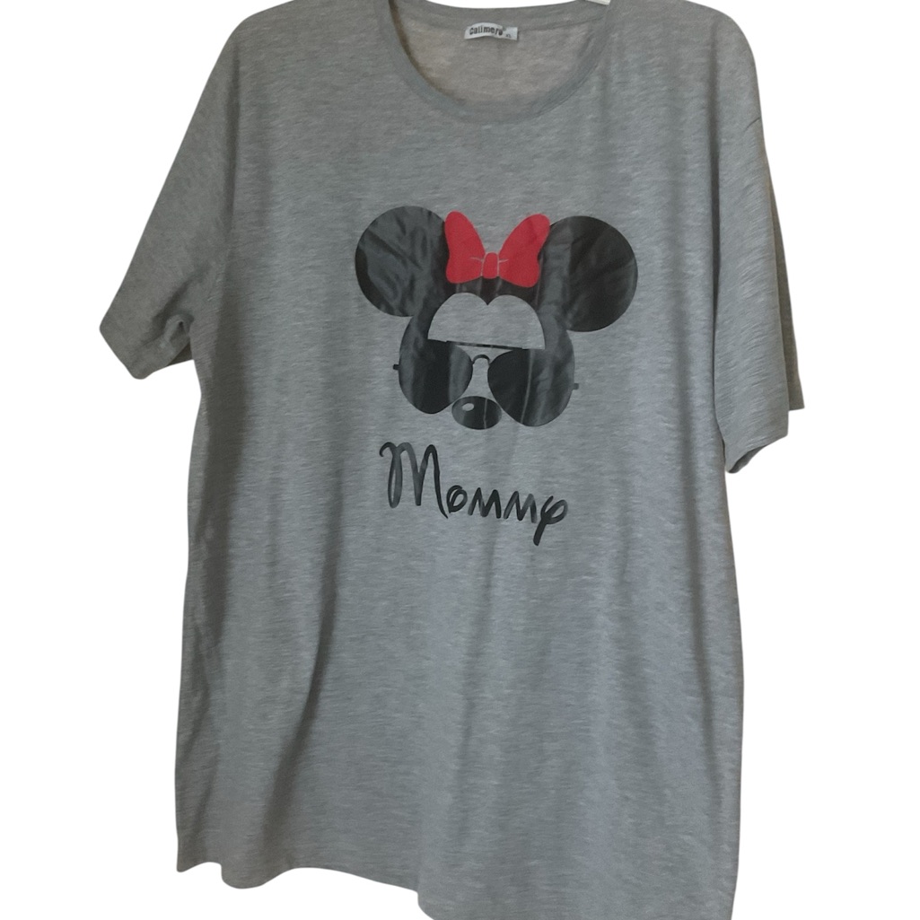 Calimero Gray Graphic Shirt Top Minnie Mouse Sz Xl